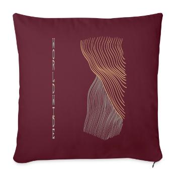 Art des lignes dans le monde entier - Housse de coussin décorative 45 x 45 cm - bordeaux - Devant