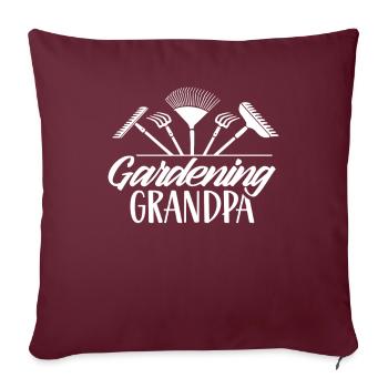 Jardinage Grand-père Grand-père Jardinier - Housse de coussin décorative 45 x 45 cm - bordeaux - Devant