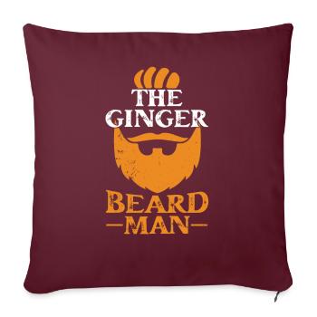 L’homme à la barbe rouge Irlandais Irlande Irlandais - Housse de coussin décorative 45 x 45 cm - bordeaux - Devant