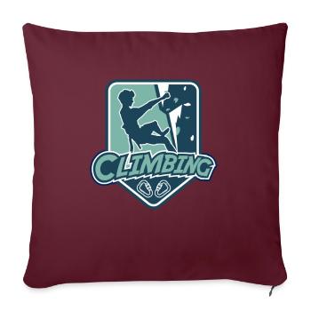 Climbing Logo Escalade de vitesse Escalade alpine - Housse de coussin décorative 45 x 45 cm - bordeaux - Devant