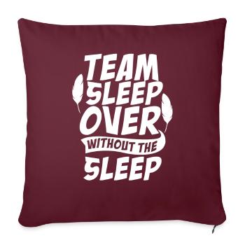 Soirée pyjama d’équipe sans fête mignonne Nuitée - Housse de coussin décorative 45 x 45 cm - bordeaux - Devant