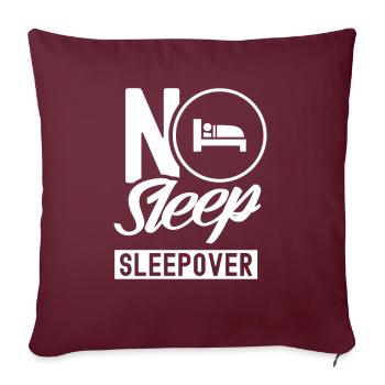 Pas de sommeil Nuitée Douce Nuitée Fête - Housse de coussin décorative 45 x 45 cm - bordeaux - Devant