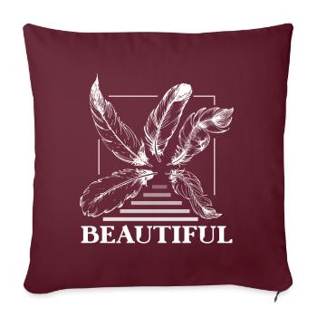 Rebondir - Housse de coussin décorative 45 x 45 cm - bordeaux - Devant