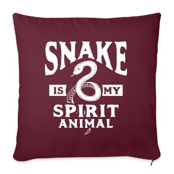 Schlange Geschenk Tier Reptil Cobra Python Boa - Sofakissenbezug 45 x 45 cm - Burgunderrot - Vorne