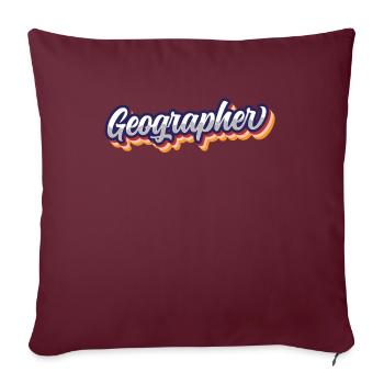 Géographie Géographie Étudiant Géographie Profession - Housse de coussin décorative 45 x 45 cm - bordeaux - Devant