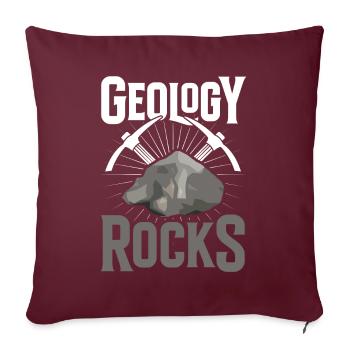 Géologie Géologue Étudiant en géologie Professeur de géologie - Housse de coussin décorative 45 x 45 cm - bordeaux - Devant
