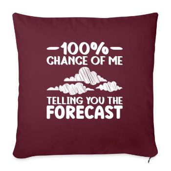 Météorologue Météo Climat Prévisions Météo - Housse de coussin décorative 45 x 45 cm - bordeaux - Devant