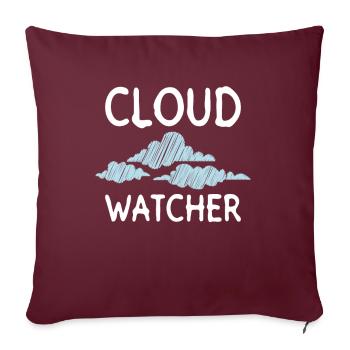 Nuages Météo météo Météo Climat Prévisions météorologiques - Housse de coussin décorative 45 x 45 cm - bordeaux - Devant