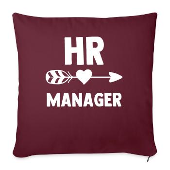 Hr Manager Personaler Personal Human Resources - Sofakissenbezug 45 x 45 cm - Burgunderrot - Vorne