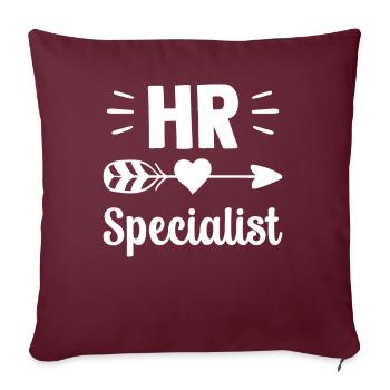 HR Spezialist Human Resources Personaler Personal - Sofakissenbezug 45 x 45 cm - Burgunderrot - Vorne