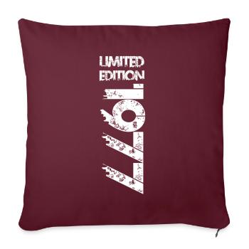 Édition limitée 1997 - Housse de coussin décorative 45 x 45 cm - bordeaux - Devant