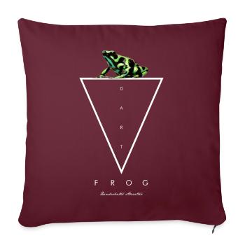 Grenouille à fléchettes empoisonnées vertes et noires Dendrobates Auratus - Housse de coussin décorative 45 x 45 cm - bordeaux - Devant