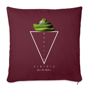 Arbre vert Python Géométrique moderne - Housse de coussin décorative 45 x 45 cm - bordeaux - Devant