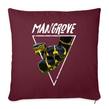 Serpent de mangrove Gardien de serpent venimeux - Housse de coussin décorative 45 x 45 cm - bordeaux - Devant