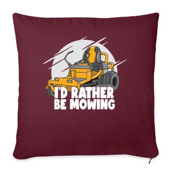Je préfère tondre l’herbe de pelouse de pelouse - Housse de coussin décorative 45 x 45 cm - bordeaux - Devant