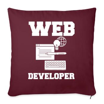 Développeur Web Developer Manager de développement Web - Housse de coussin décorative 45 x 45 cm - bordeaux - Devant