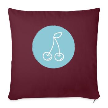 Cerise - Housse de coussin décorative 45 x 45 cm - bordeaux - Devant