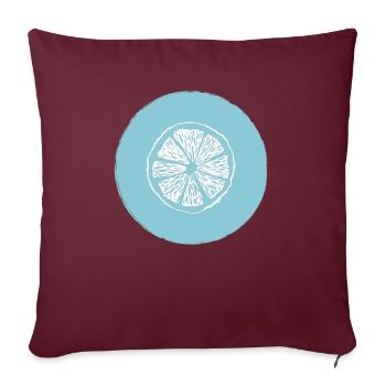 Orange citron - Housse de coussin décorative 45 x 45 cm - bordeaux - Devant