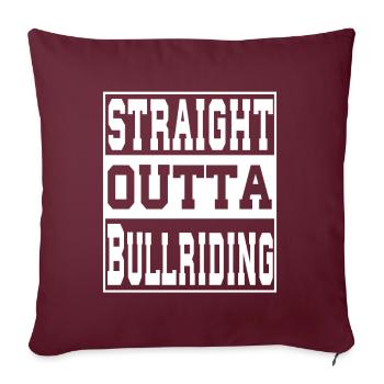 Bullriding disant drôle - Housse de coussin décorative 45 x 45 cm - bordeaux - Devant