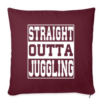Jongler en disant drôle - Housse de coussin décorative 45 x 45 cm - bordeaux - Devant
