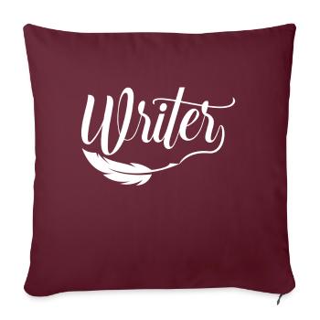 Auteur Écrivain Écrivain Écriture - Housse de coussin décorative 45 x 45 cm - bordeaux - Devant