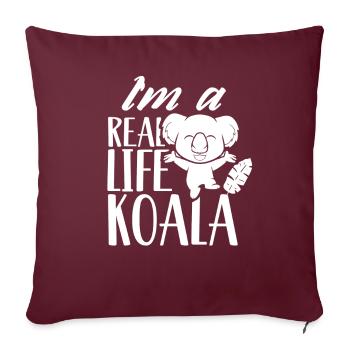 Je suis un vrai koala animal doux koalas koala ours - Housse de coussin décorative 45 x 45 cm - bordeaux - Devant