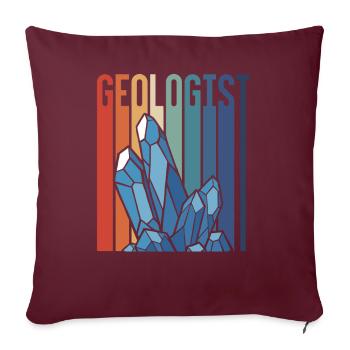 Géologue Professeur de géologie Géologie Étudiant en géologie - Housse de coussin décorative 45 x 45 cm - bordeaux - Devant