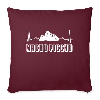 Empire Inca Machu Picchu Pérou Ville en ruine Inca - Housse de coussin décorative 45 x 45 cm - bordeaux - Devant
