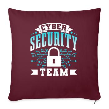 Équipe de cybersécurité Piratage de la sécurité informatique Hacker - Housse de coussin décorative 45 x 45 cm - bordeaux - Devant