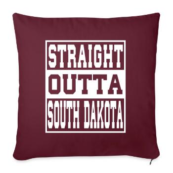 Dakota du Sud disant drôle Cadeau du Dakota du Sud - Housse de coussin décorative 45 x 45 cm - bordeaux - Devant