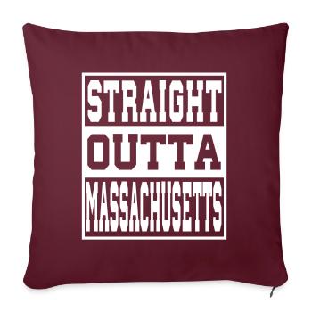 Massachusetts Spruch Lustig Massachusetts Geschenk - Sofakissenbezug 45 x 45 cm - Burgunderrot - Vorne