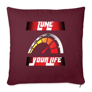Façonner la vie - Housse de coussin décorative 45 x 45 cm - bordeaux - Devant