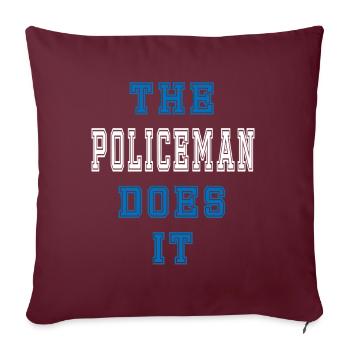 Le policier le fait Cadeau de policier - Housse de coussin décorative 45 x 45 cm - bordeaux - Devant