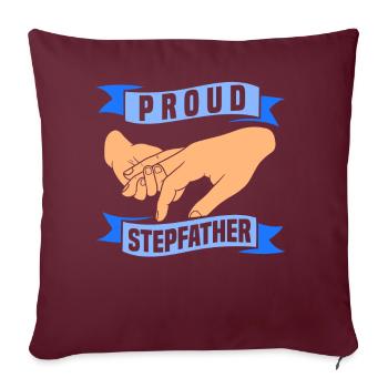 Fier beau-père Beau-père Beau-père Fête des pères - Housse de coussin décorative 45 x 45 cm - bordeaux - Devant