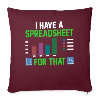 Ich Habe Ein Spreadsheet Dafür Tabelle Buchhalter - Sofakissenbezug 45 x 45 cm - Burgunderrot - Vorne