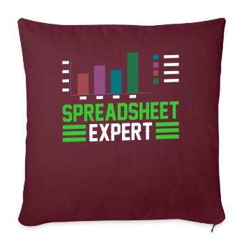 Spreadsheet Experte Tabelle Arbeit Buchhalter - Sofakissenbezug 45 x 45 cm - Burgunderrot - Vorne