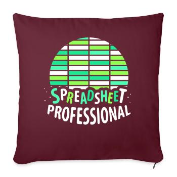 Spreadsheet Profi Buchhalter Tabelle Arbeit - Sofakissenbezug 45 x 45 cm - Burgunderrot - Vorne