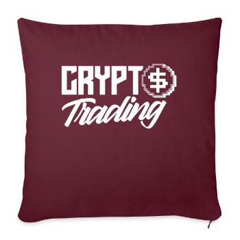 Krypto Handel Trader Crypto Traden Trading - Housse de coussin décorative 45 x 45 cm - bordeaux - Devant