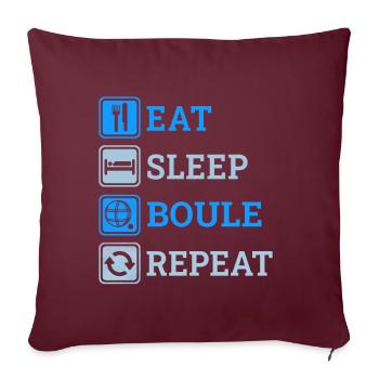 Drôles de boules Dictons Joueur de boule Boccia Pentaque - Housse de coussin décorative 45 x 45 cm - bordeaux - Devant