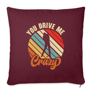 Golf Golfeur Balle de golf Golfeurs Clubs de golf - Housse de coussin décorative 45 x 45 cm - bordeaux - Devant