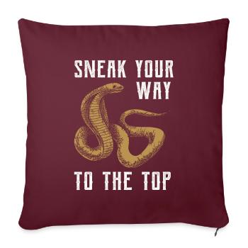 Schlange Tshirt - Sofakissenbezug 45 x 45 cm - Burgunderrot - Vorne