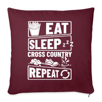 Cross Country Running Crosslauf Geländelauf Laufen - Housse de coussin décorative 45 x 45 cm - bordeaux - Devant