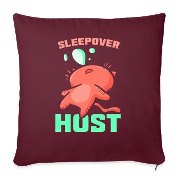 Hôte d’une nuit Nuitée Nuitée - Housse de coussin décorative 45 x 45 cm - bordeaux - Devant