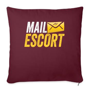 Facteur de service de livraison de colis Facteur - Housse de coussin décorative 45 x 45 cm - bordeaux - Devant