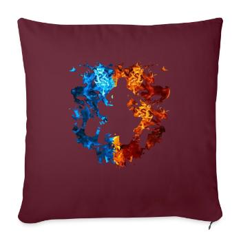 Quad Bike Red Blue Fire Quad Bike Rider - Sofa pillowcase 17,3'' x 17,3'' (45 x 45 cm) - burgundy - Front