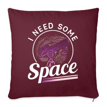 J’ai besoin d’un télescope de l’univers spatial - Housse de coussin décorative 45 x 45 cm - bordeaux - Devant