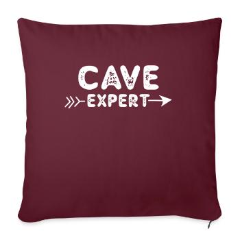 Höhlenexperte Höhle Cave Höhlenwandern Caving - Sofakissenbezug 45 x 45 cm - Burgunderrot - Vorne