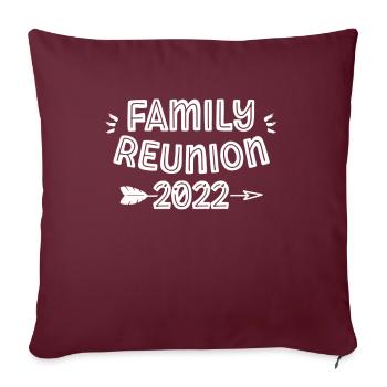 Équipe de regroupement familial 2022 - Housse de coussin décorative 45 x 45 cm - bordeaux - Devant