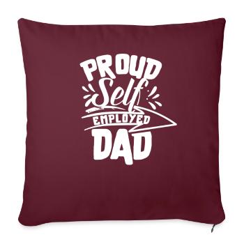 Fier Père travailleur autonome Travailleur autonome - Housse de coussin décorative 45 x 45 cm - bordeaux - Devant
