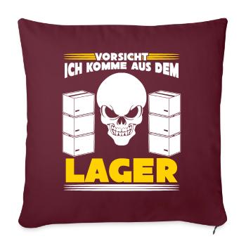 Lagerist Lager Logistiker Lagerarbeiter - Sofakissenbezug 45 x 45 cm - Burgunderrot - Vorne
